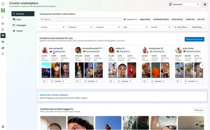 Meta宣布创作者市场发现功能改进524